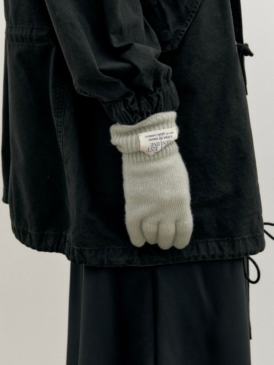 Long Cuff Wool Finger Gloves
