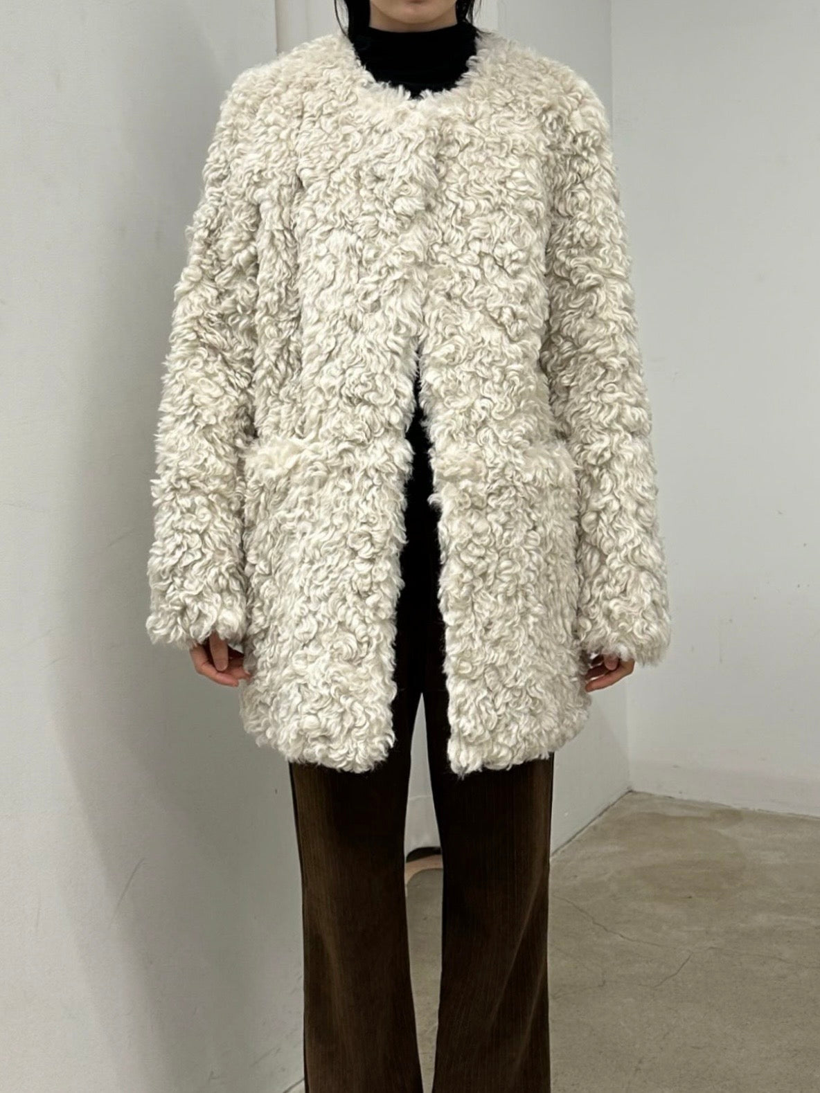 【JSELF】Curly Fur Coat Helena Curly Lamb Reversible Coat – Gorsuch