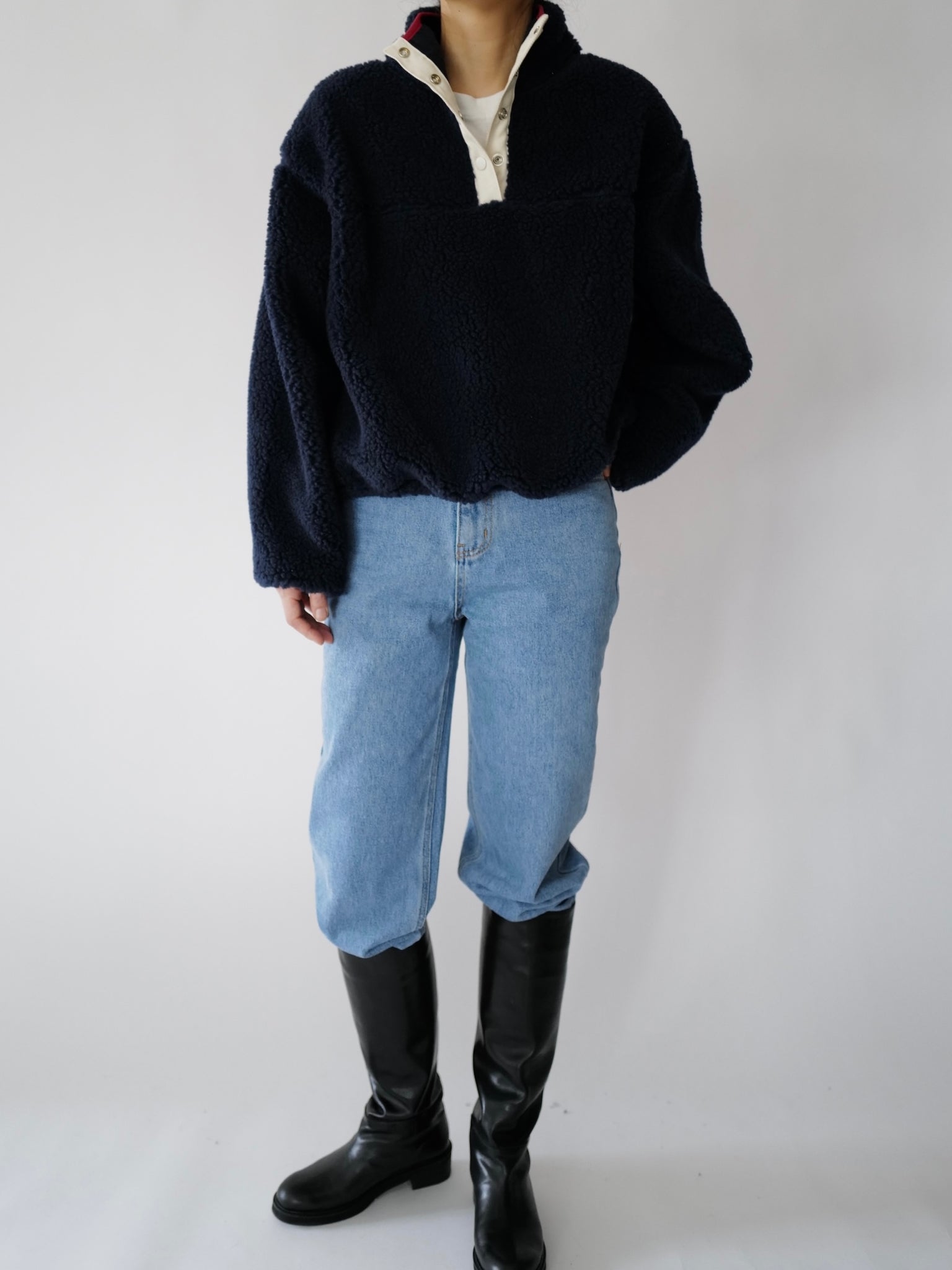 Fleece Half Zip Pullover (2colors)